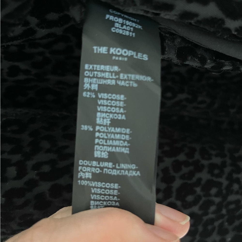 The Kooples Flocked Leo Mini Dress - Picture 3 of 5